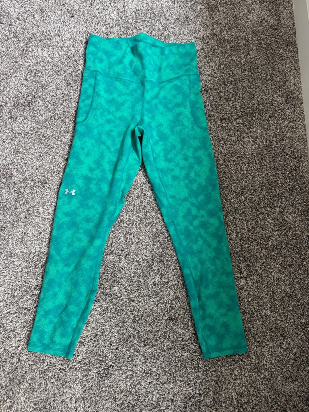 Under Armour womens Teal Patterned Performance Leggings